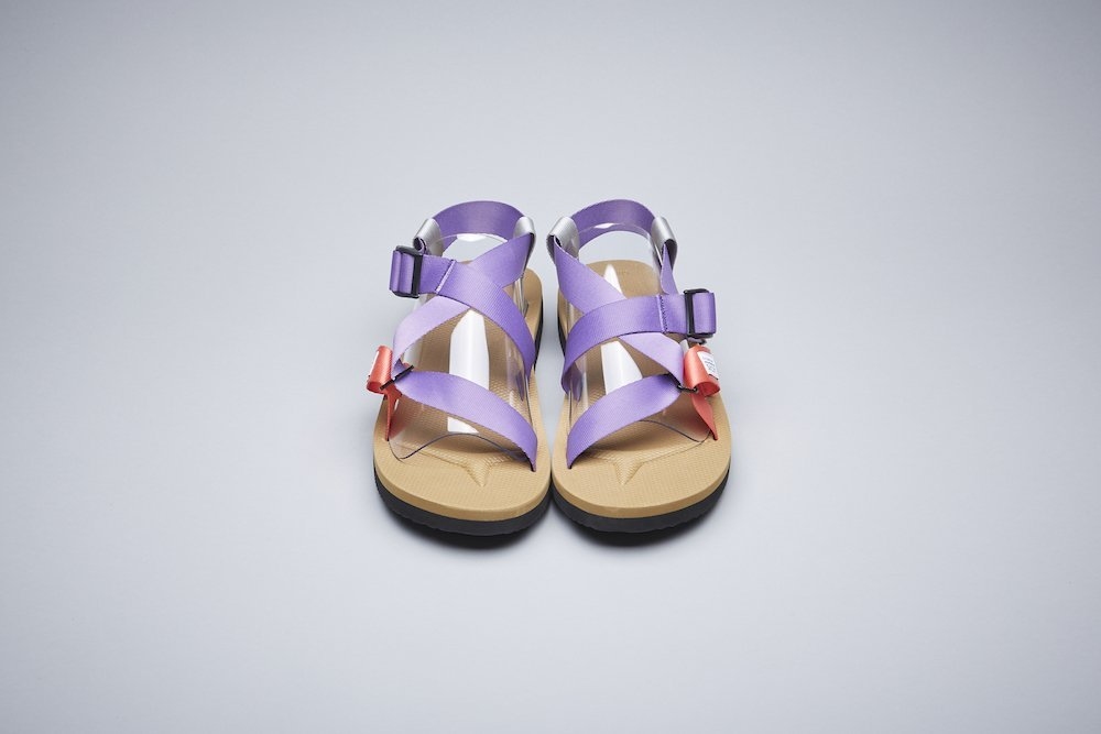 [出清商品售出無退換] SUICOKE CHIN2-CAB 023 紫橘 羅馬鞋 抗菌內裡 涼鞋 魔鬼氈【SK190232CABPB】