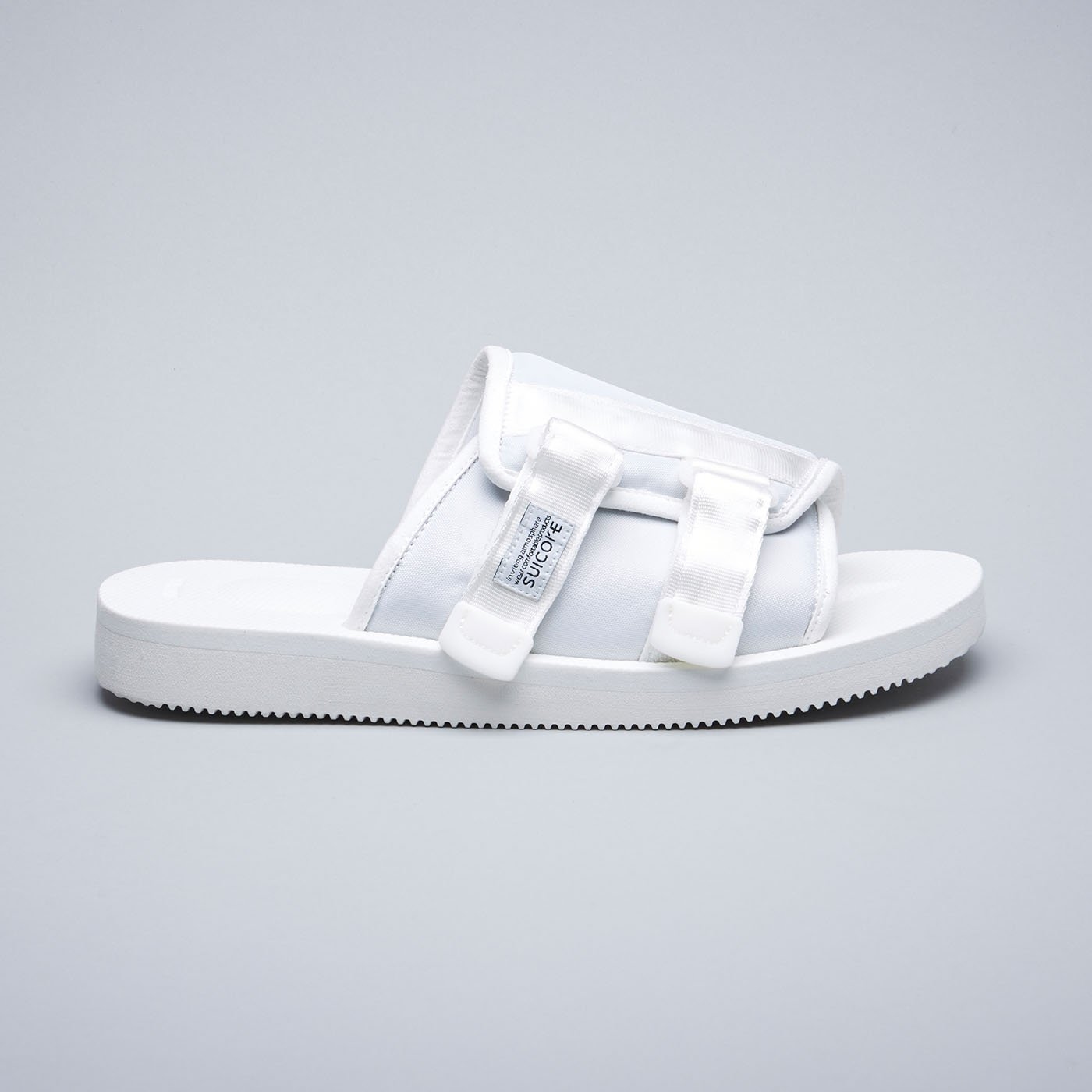 [出清商品售出無退換]  SUICOKE KAW-CAB OG-081CAB 白色 側扣 麂皮 拖鞋  魔鬼氈 【SK20081CABWH】