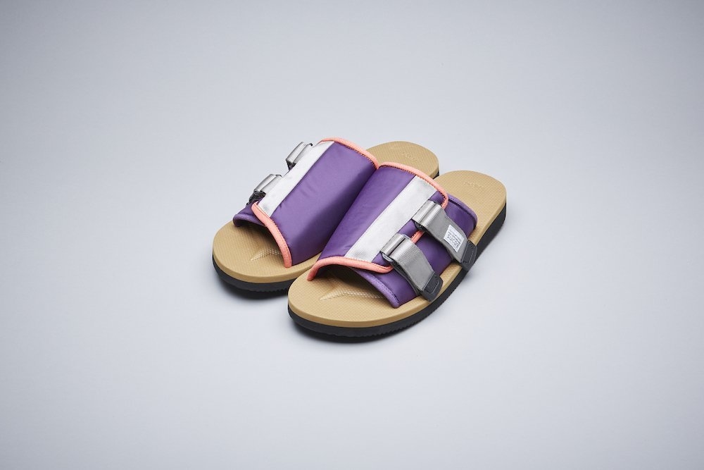 [出清商品售出無退換] SUICOKE KAW-CAB 081 拖鞋 紫摩卡 側扣 麂皮 魔鬼氈 【SK19081CABPB】