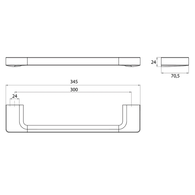 EMCO "Trend" 027000131 300mm Towel Holder *Display Items*