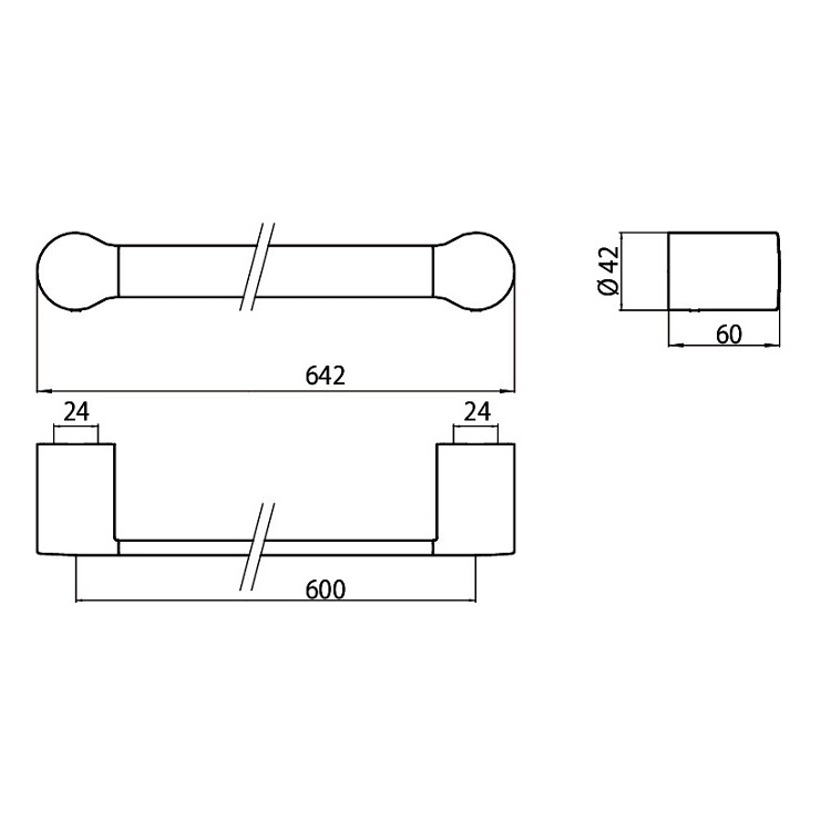 EMCO "Fino" 846000160 600mm Towel Holder