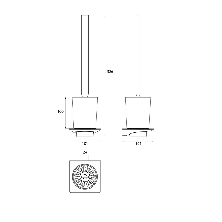 EMCO "Art" 161500102 Wall Mounted Toilet Brush *Display Items*