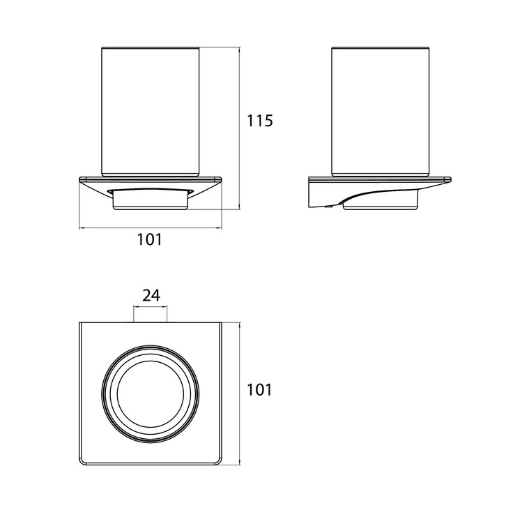 EMCO "Art" 162000102 Wall Mounted Glass Holder *Display Items*