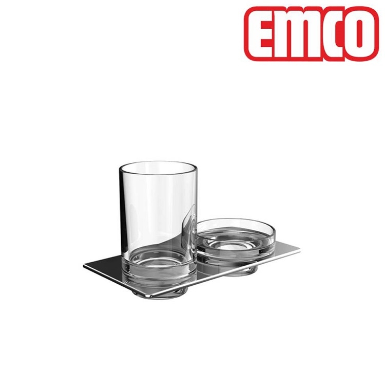 EMCO "Art" 163300100 Wall Mounted Glass Holder & Soap Dish