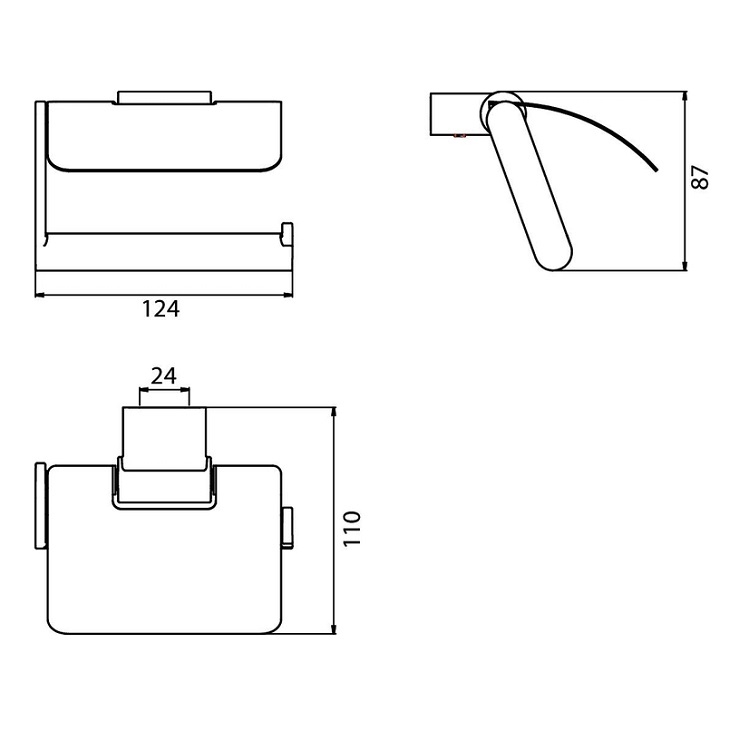 EMCO "System 2" 350000106 Paper Holder with cover