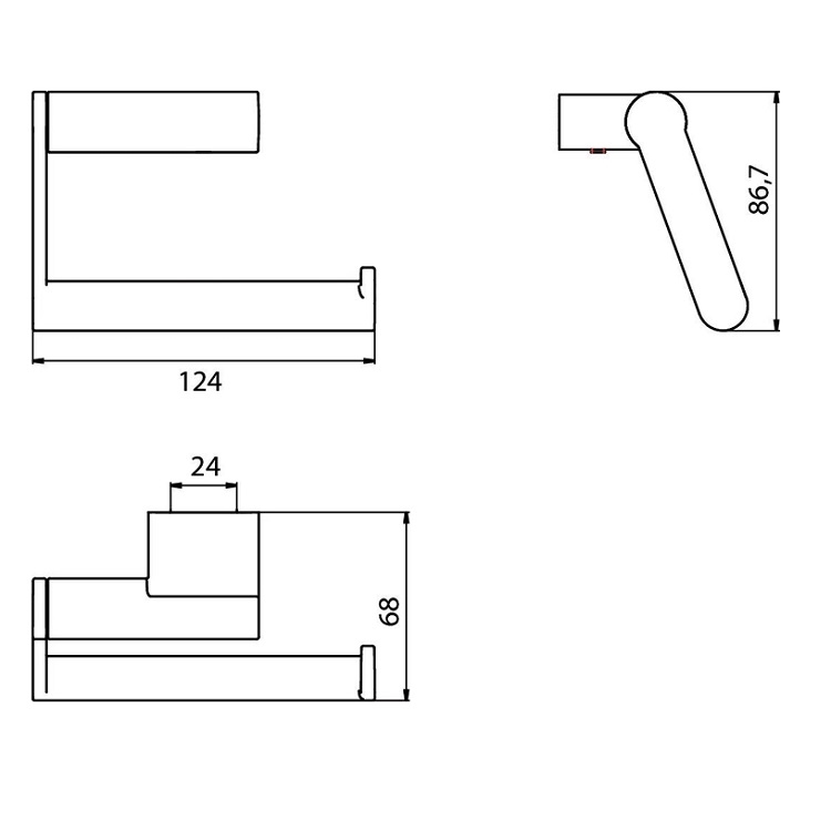 EMCO "System 2" 350000107 Paper Holder without cover *Display Item*