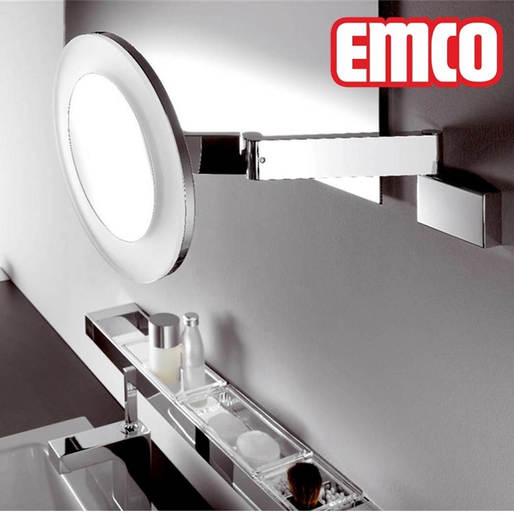 EMCO 109606008 Wall Mounted LED Shaving & Cosmetic Mirror with inside cable (5x) *Display Item *