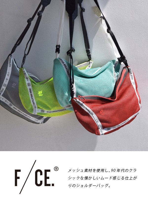 <特價不退換> F/CE. MESH SHOULDER BAG 膠帶 網絲包 輕量 運動 側背包 隨身小包【F1901SE0040】