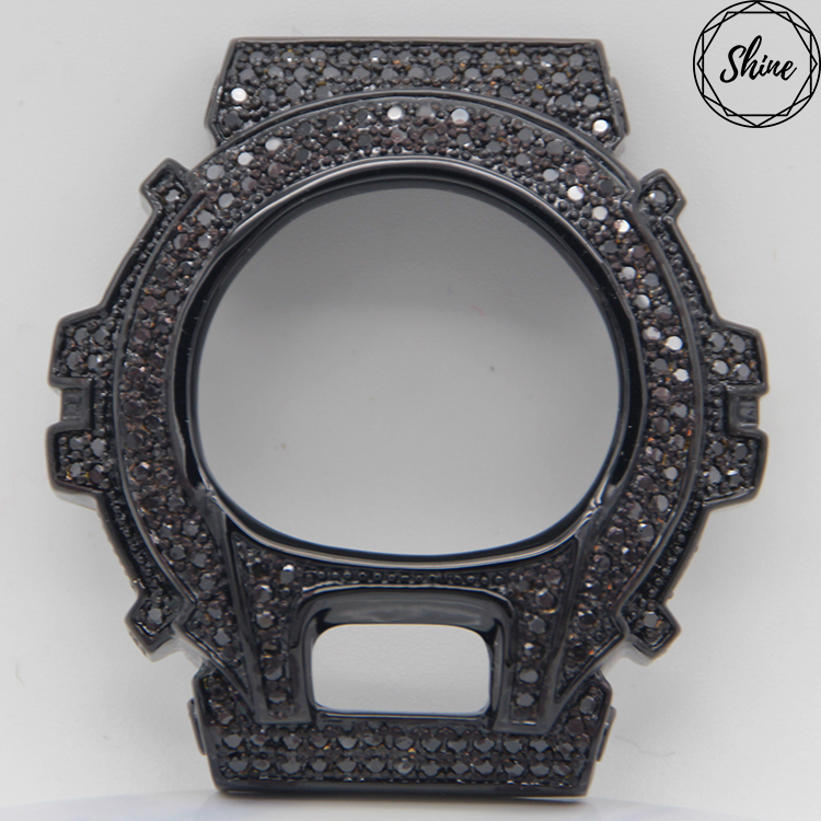 DW-6900 客製 黑X黑閃石金屬錶殼