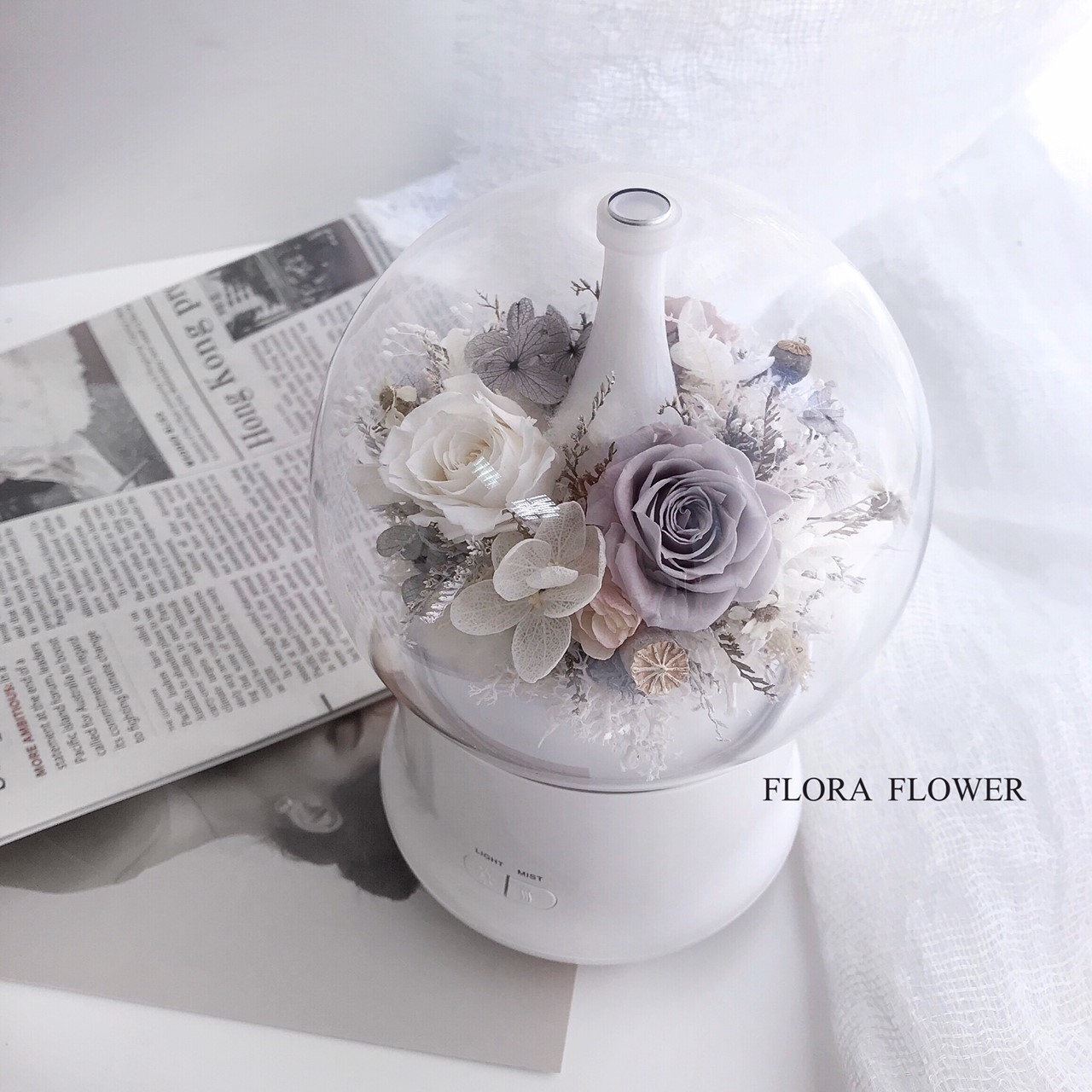 永生花水氧機-灰白