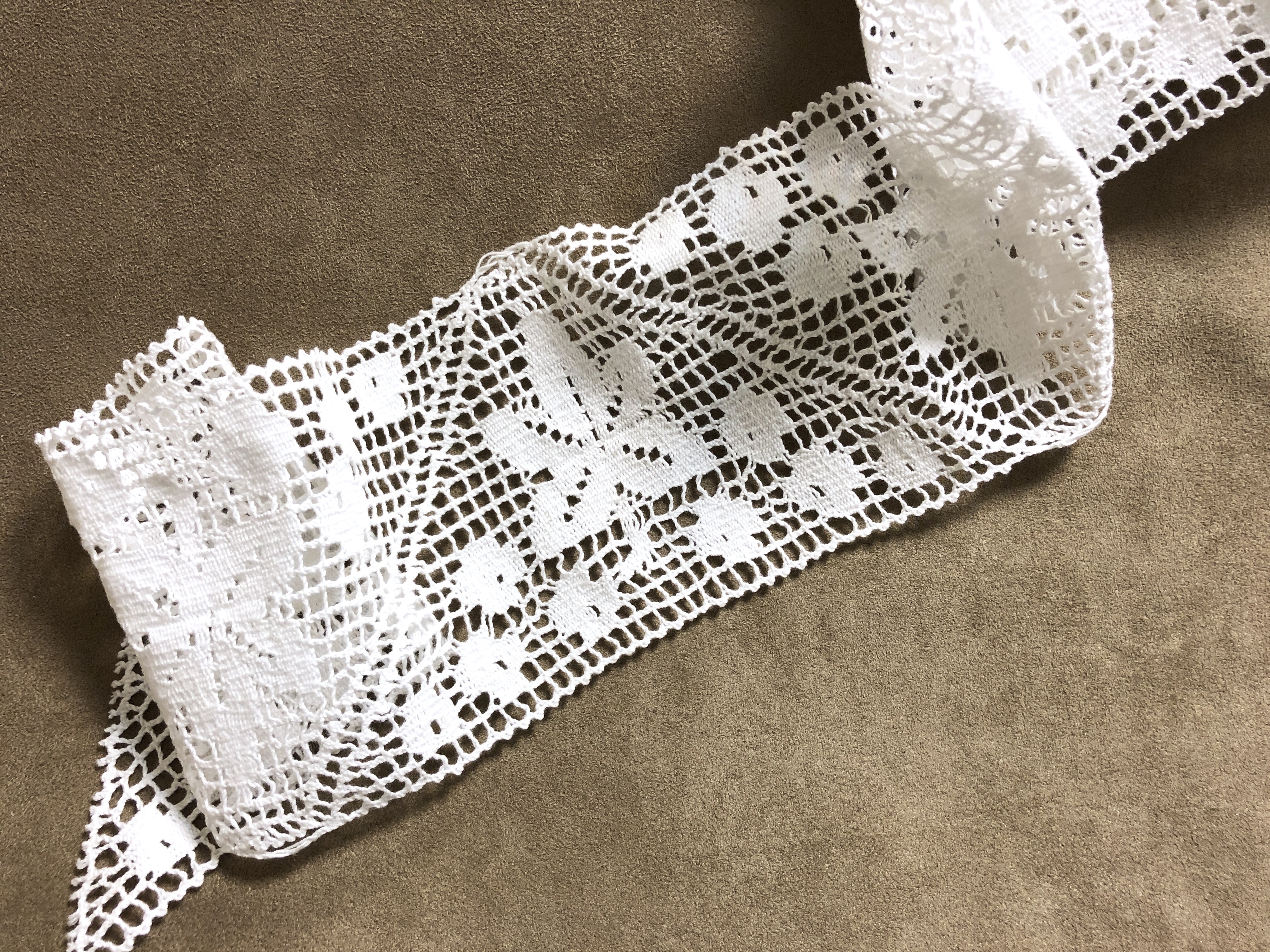 純棉極寬版厚磅蕾絲/三角五瓣花