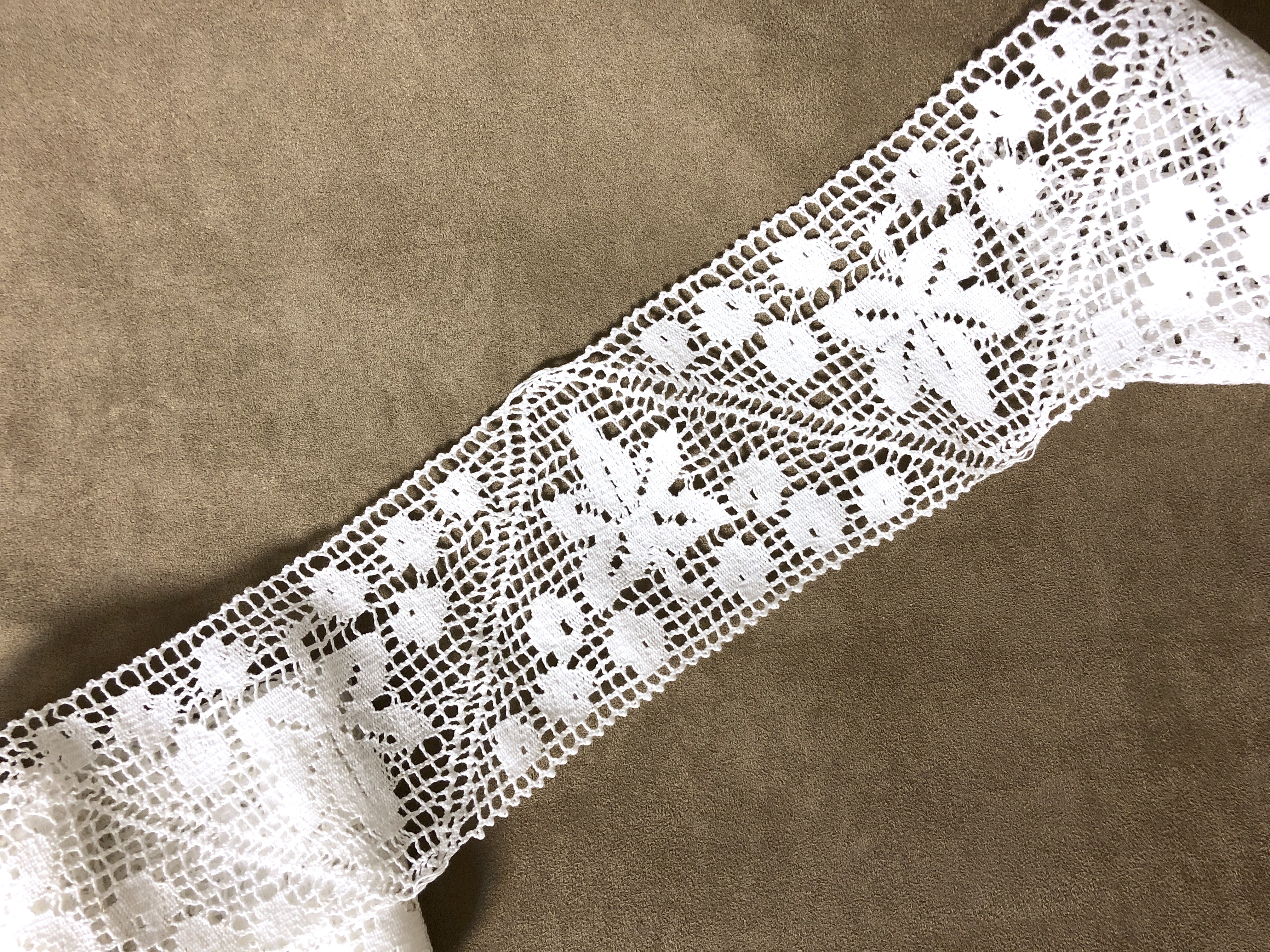 純棉極寬版厚磅蕾絲/三角五瓣花