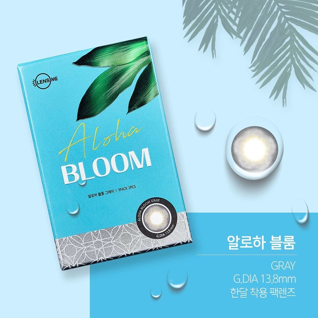 「1+1｣LENSME Aloha Bloom #Gray 1month/ 2p
