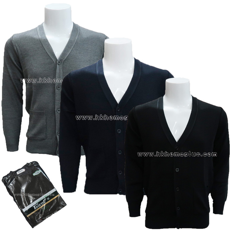 精英牌: 混毛開鈕長袖外套 (26-48碼)