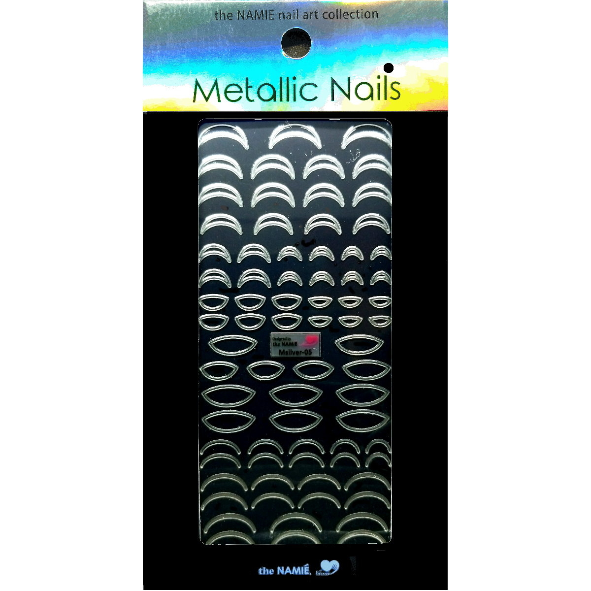 NMSILVER-05 銀 線條半月