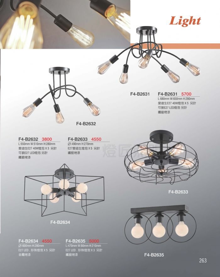 F4 吸頂燈具-半吸頂燈