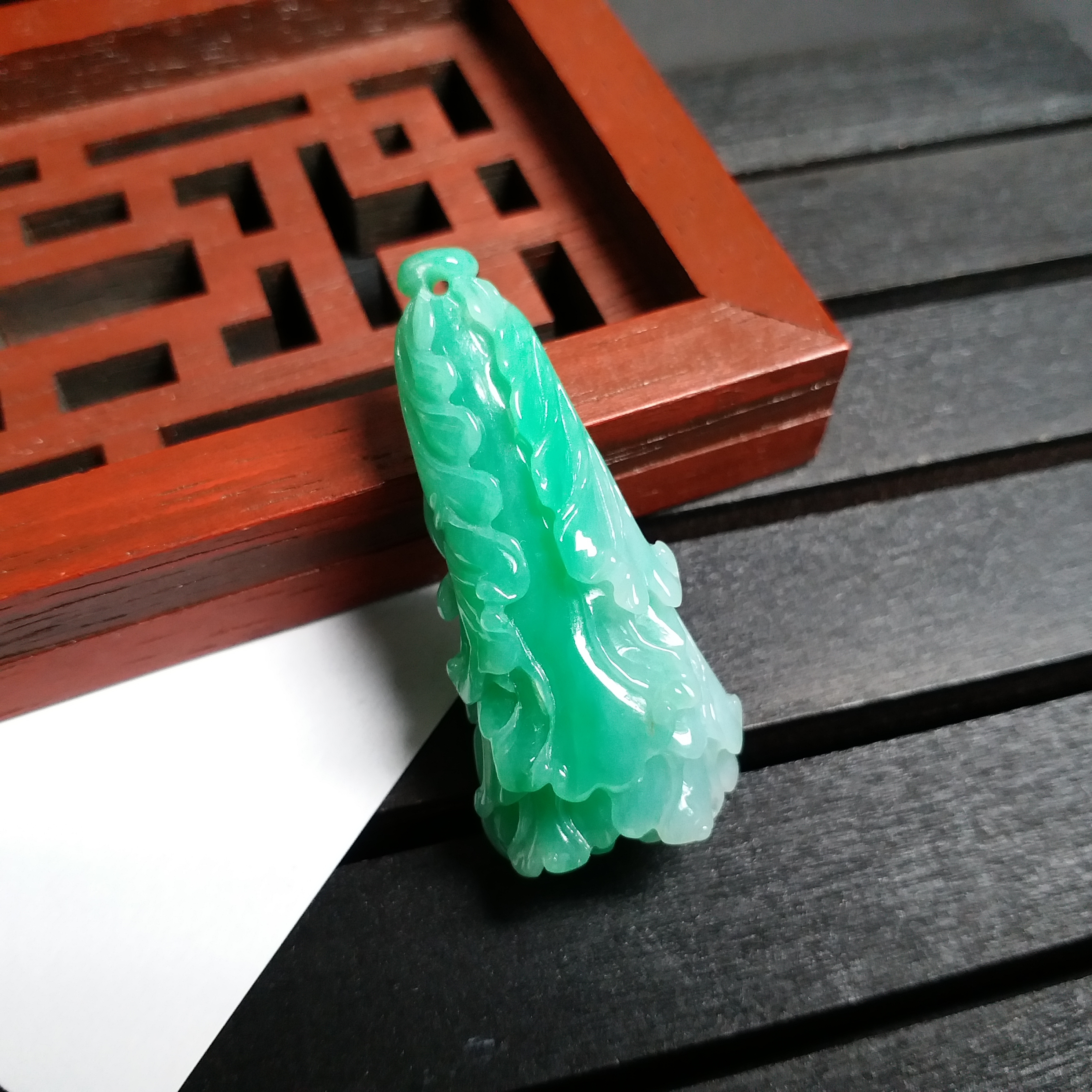 冰糯陽綠百財吊墜, 天然翡翠A玉, 緬甸玉, Jade, Jadeite