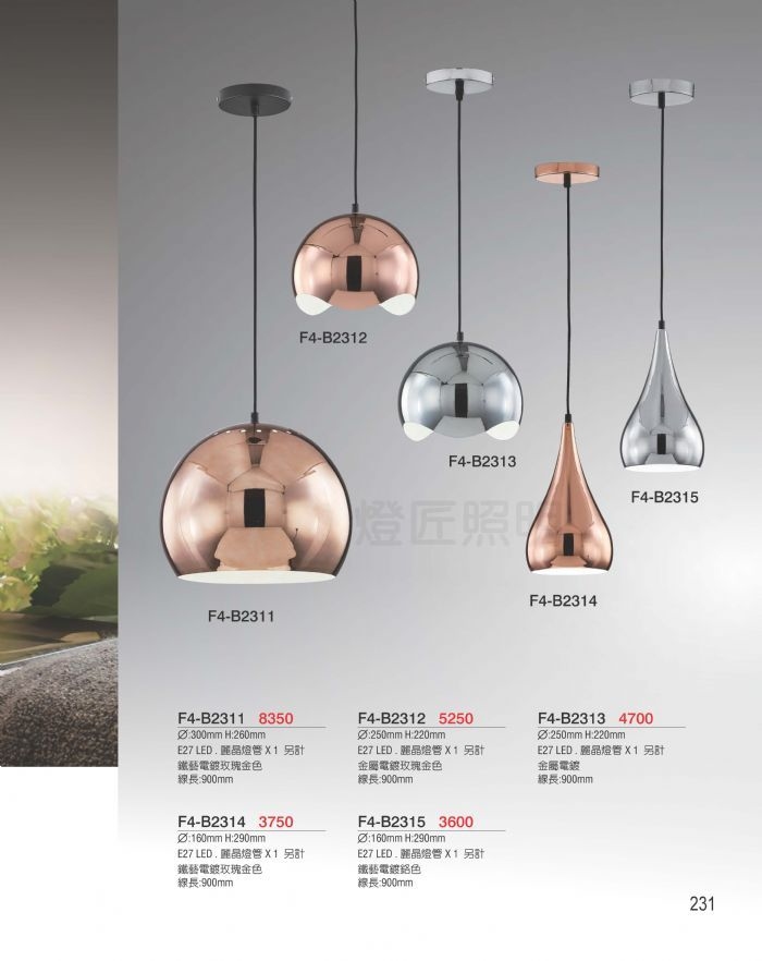F4 藝術吊燈-吊燈(單燈)