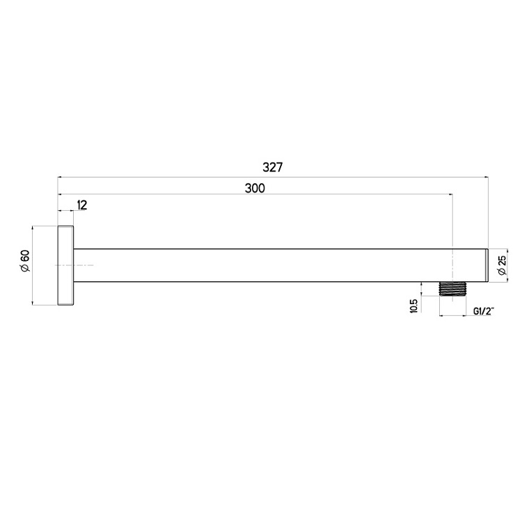 Nikles A46.B30.000.05N Wall Arm 300mm