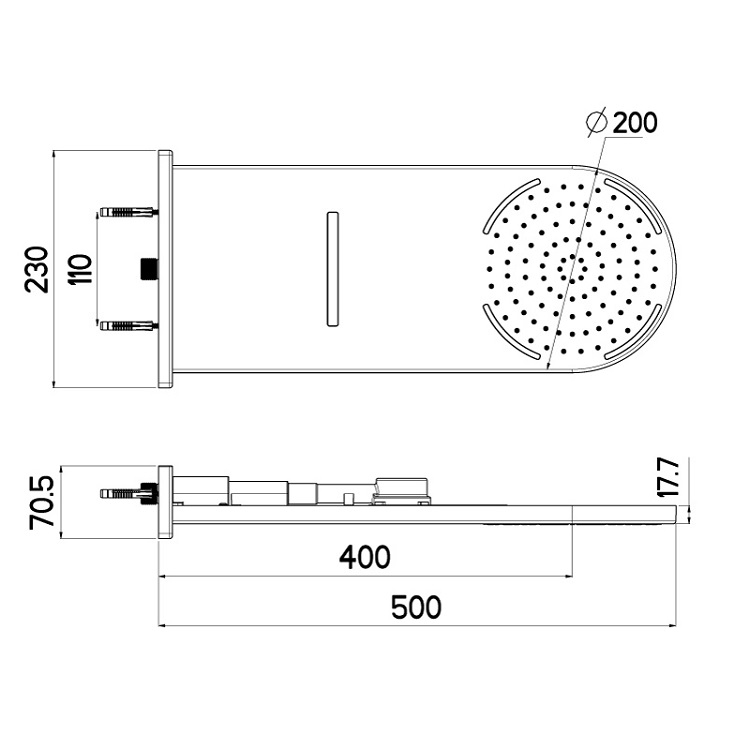 Nikles B4605QDN Wall Mounted 2 way Overhead with LED