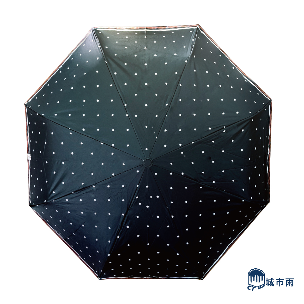 [城市雨]CTRain=Auto系列=海軍風自動開收三折黑膠晴雨傘
