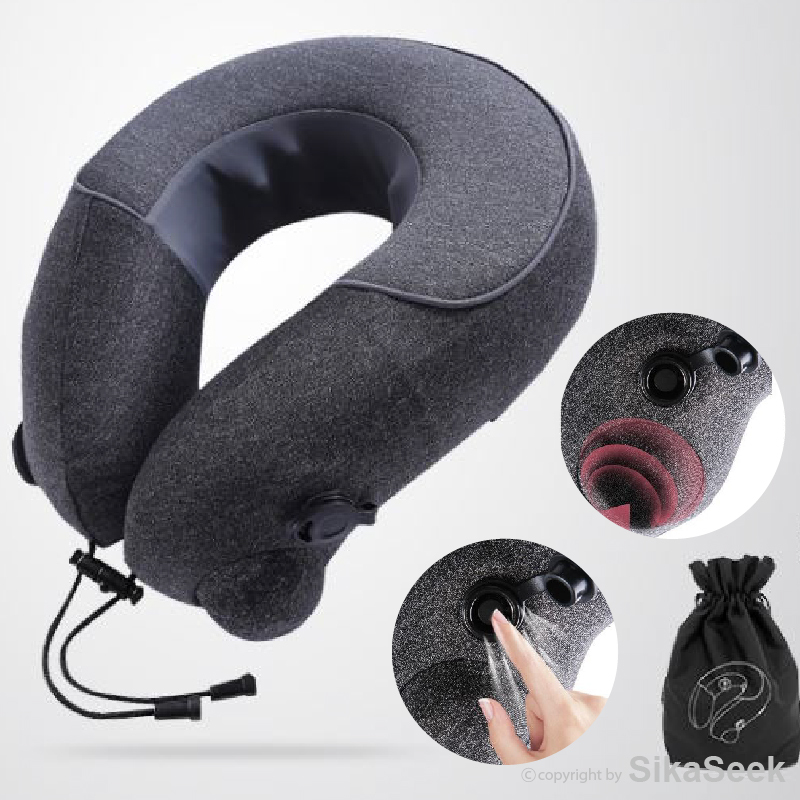 「識按摩既U型枕」充氣無線按摩頸枕 【腰 │ 頸 │ 肚 │ 手 │ 腳 一枕多用】