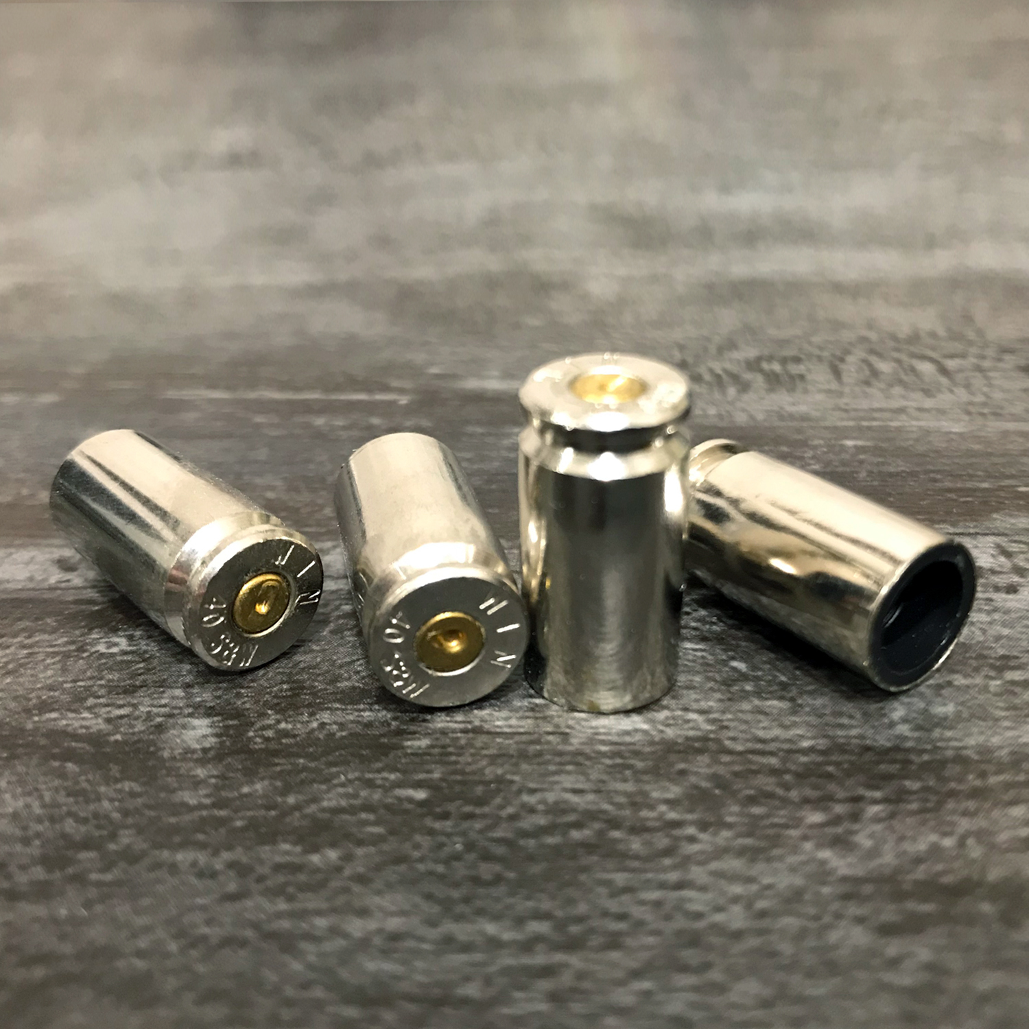 美國 Bullet - 40口徑子彈殼 輪胎氣嘴蓋（4入 / 銀）