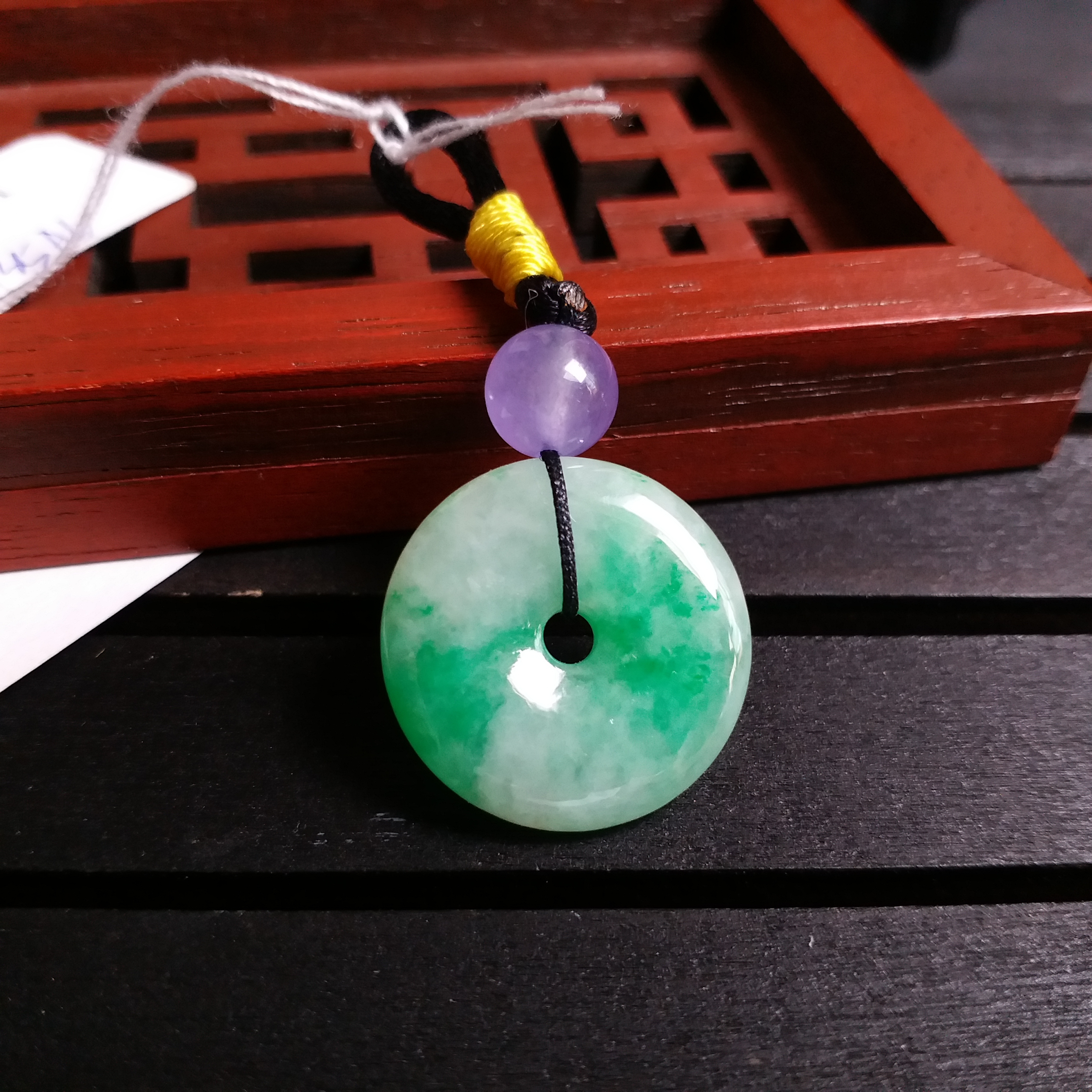 冰種飄陽綠平安扣 (22mm直徑), 天然翡翠A玉, 緬甸玉, Jade, Jadeite
