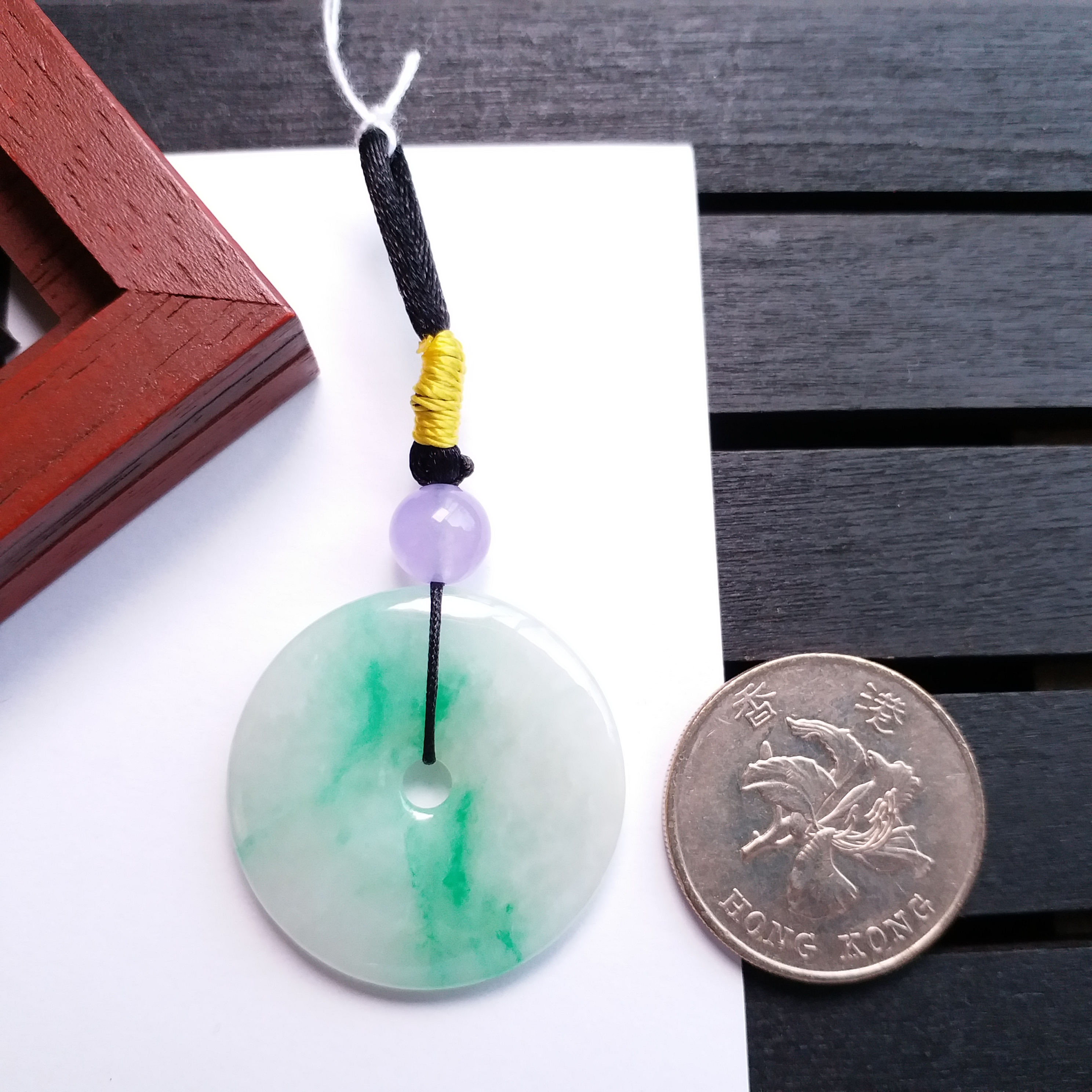 J1530 冰種飄陽綠平安扣(30.3mm直徑)