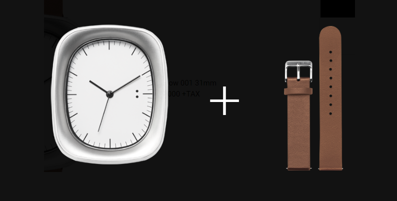 萬年鐘錶 - 10:10 BY NENDO  Window 001 機窗系列  銀框/淺咖啡皮 錶徑31MM