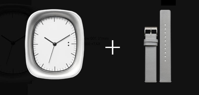 萬年鐘錶 - 10:10 BY NENDO  Window 001 機窗系列  銀框/灰皮 錶徑31MM