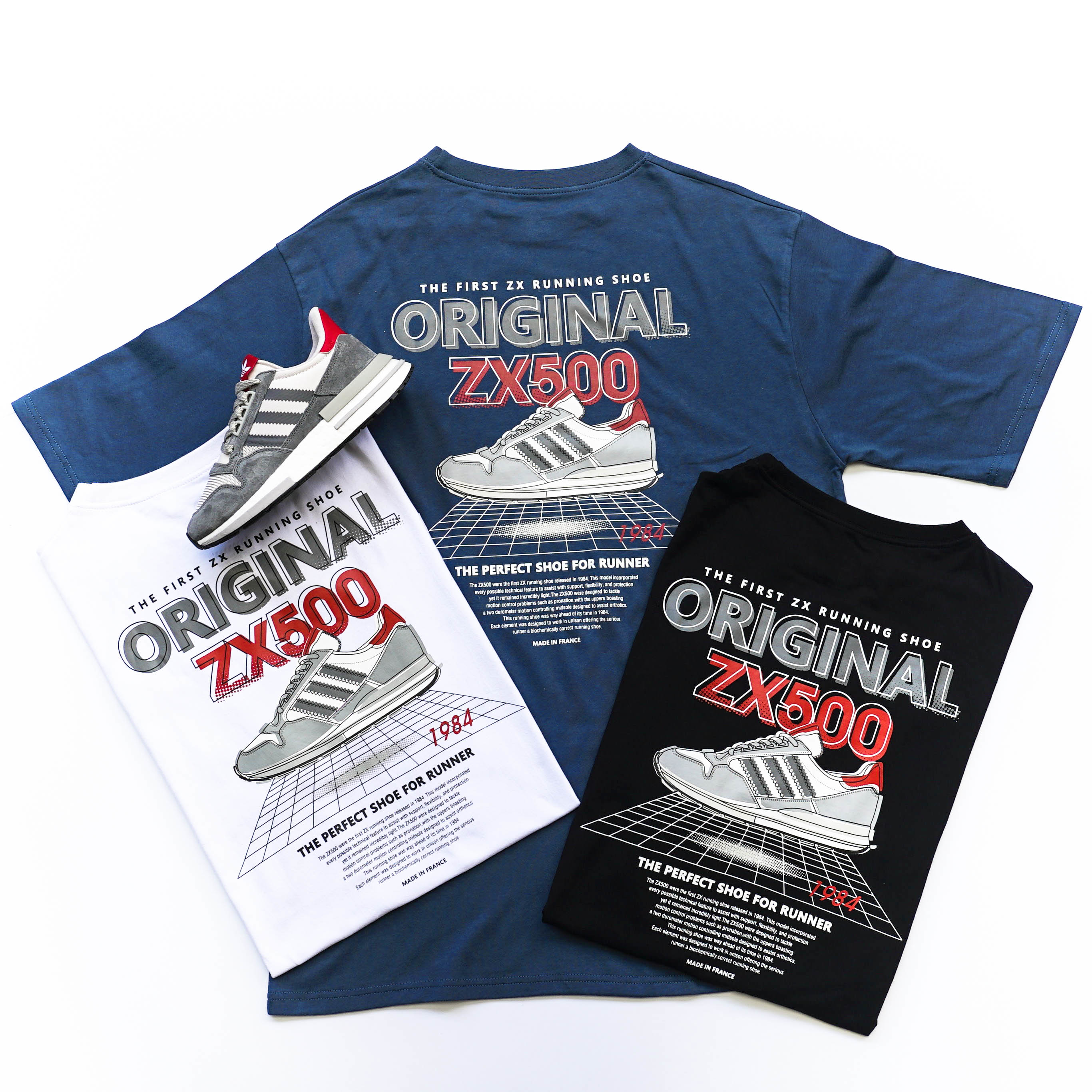 adiFANS 原創設計ZX 500 OG 短TEE 】