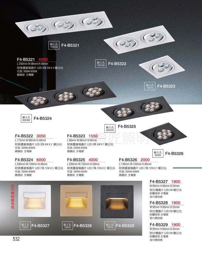 F4 崁燈-方型崁燈