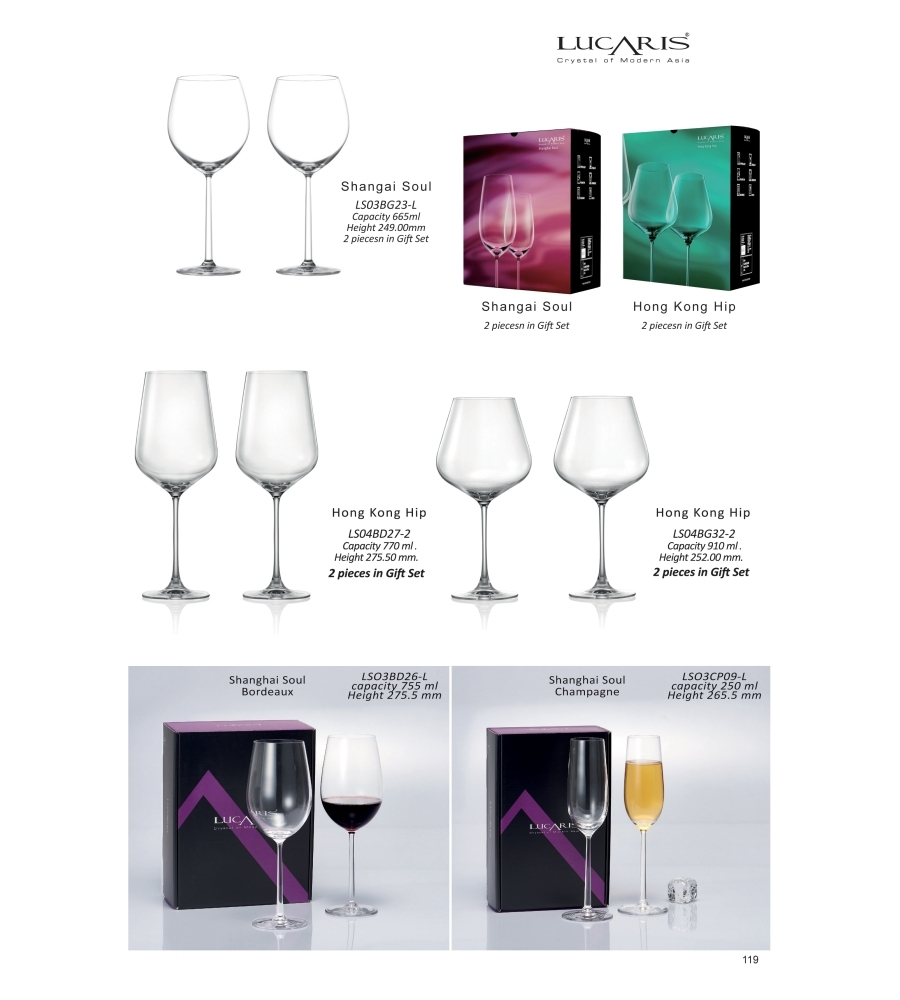 Lucaris 上海系列香檳杯250cc(2入方型禮盒組)/1組