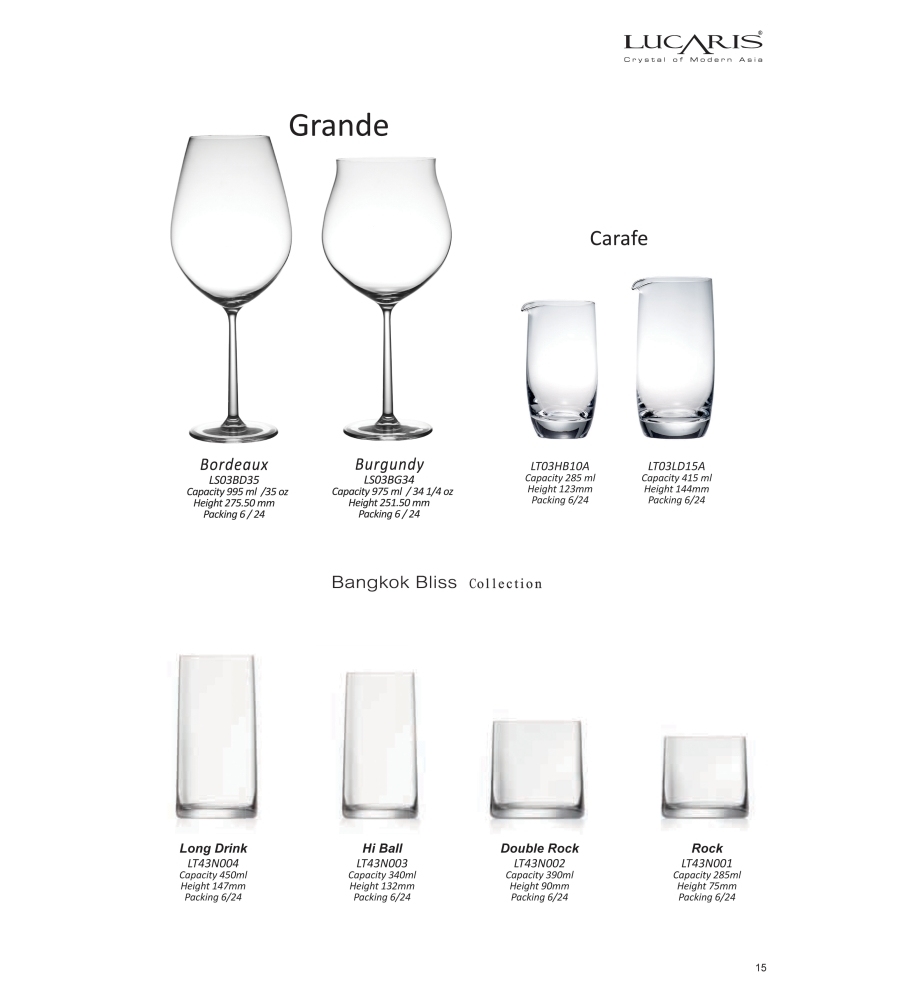 Lucaris 上海系列特大Grand波爾多紅酒杯995ml/1入