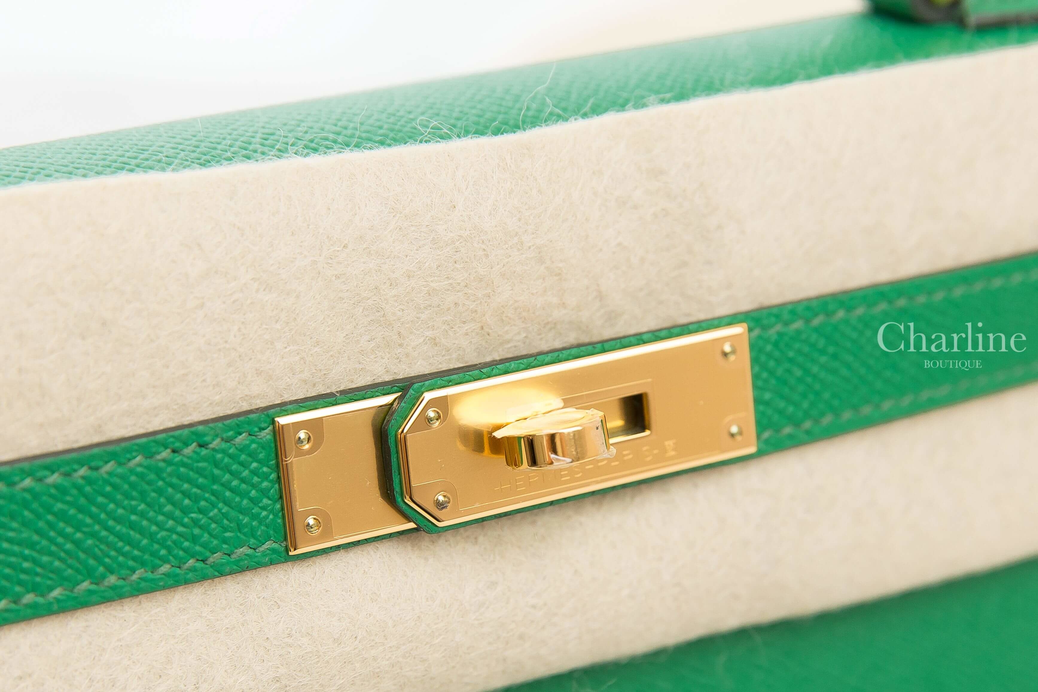 Hermès Kelly 28cm 1L Cactus Epsom 仙人掌綠金釦凱莉包