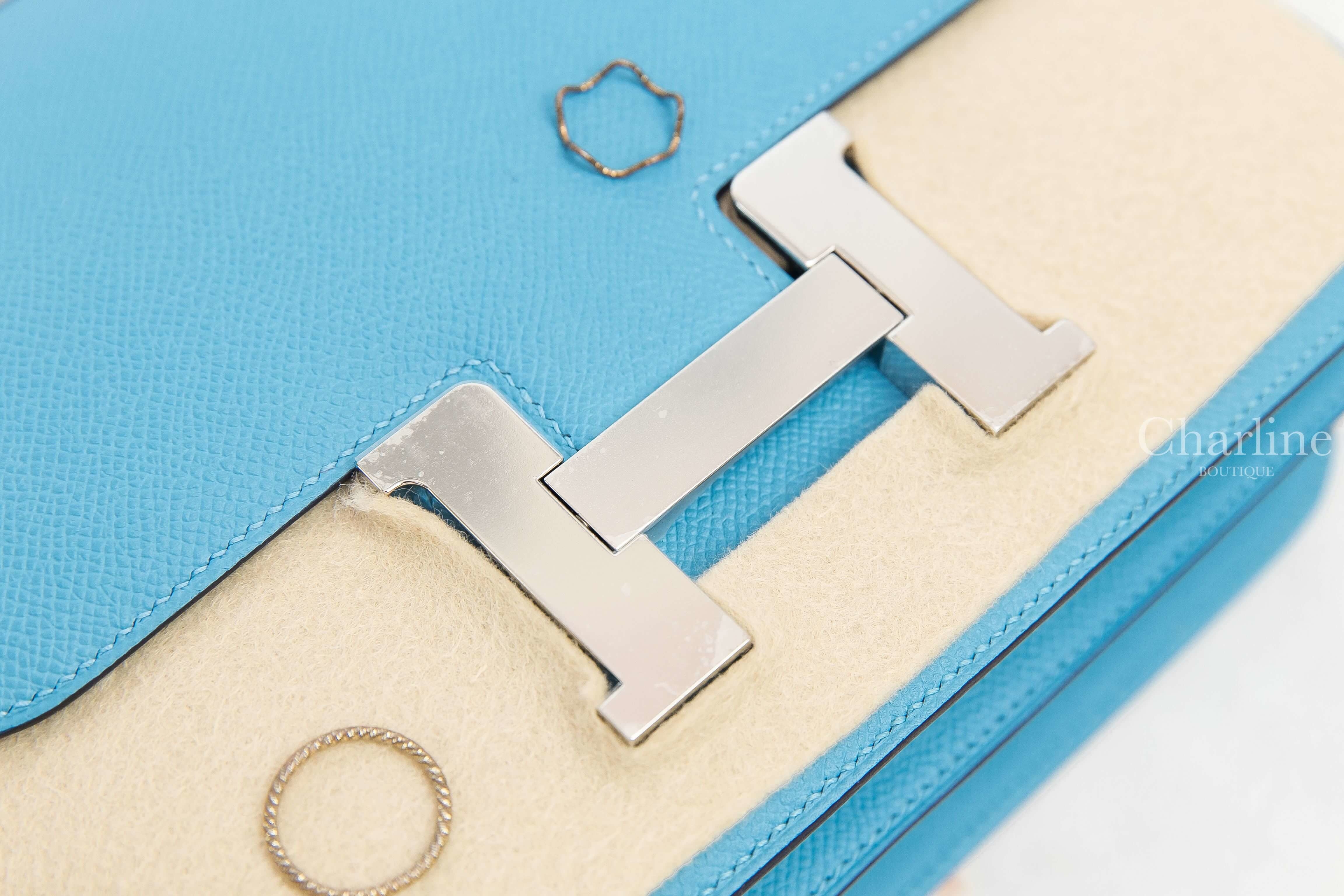 Hermès Constance 24cm P3 Blue De Nord Epsom 北方藍銀釦