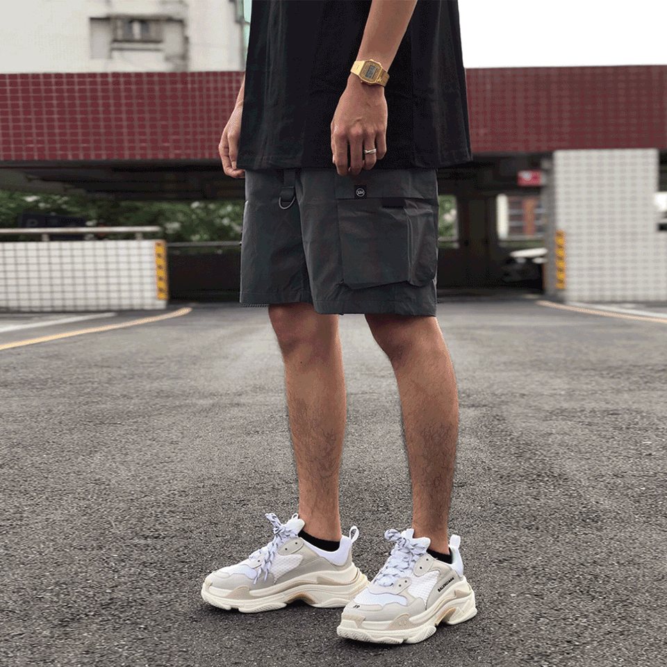 XCTRL 炫彩反光工裝短褲