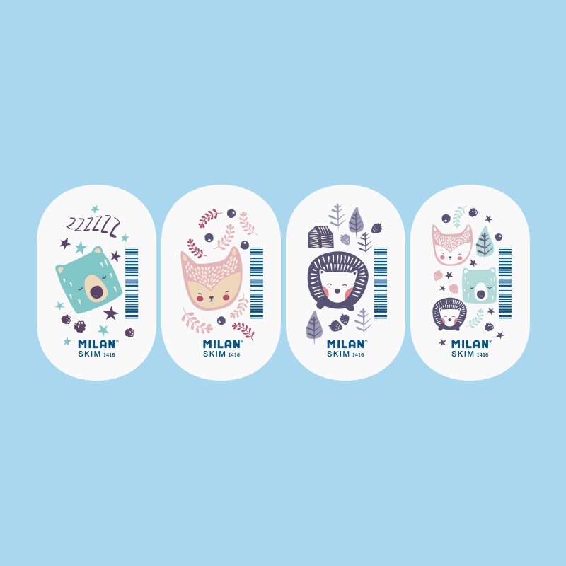 MILAN橢圓橡皮擦1416_小清新(4款隨機出貨)