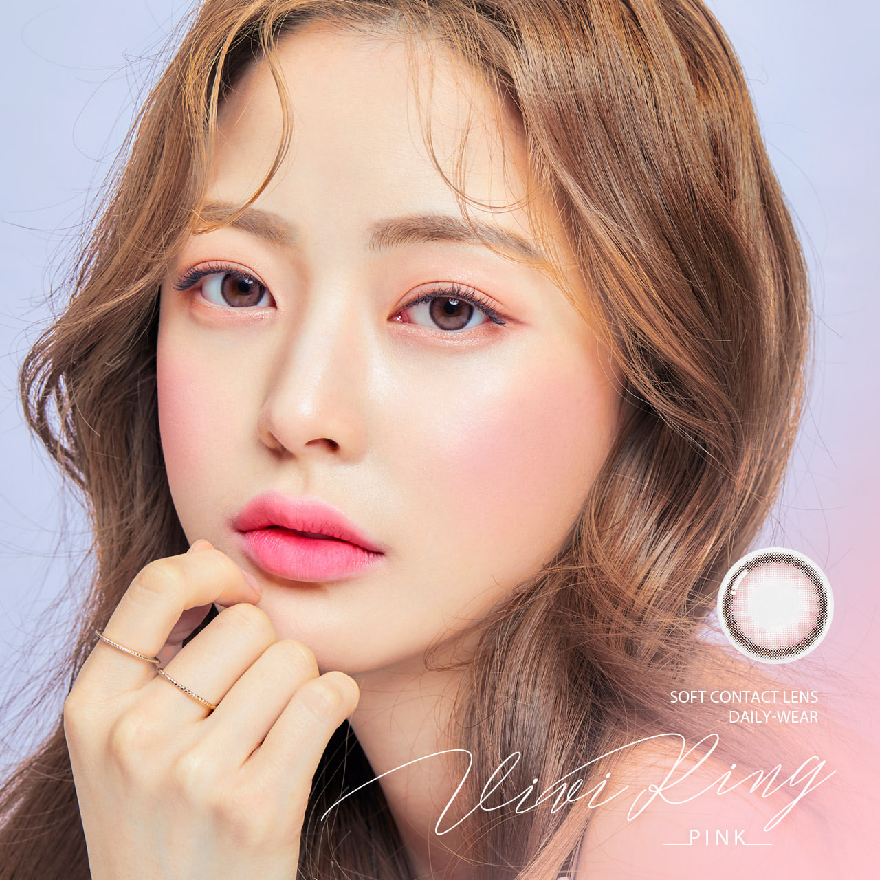 「1+2 ｣  OLENS ViVi Ring Pink 1month/ 2p