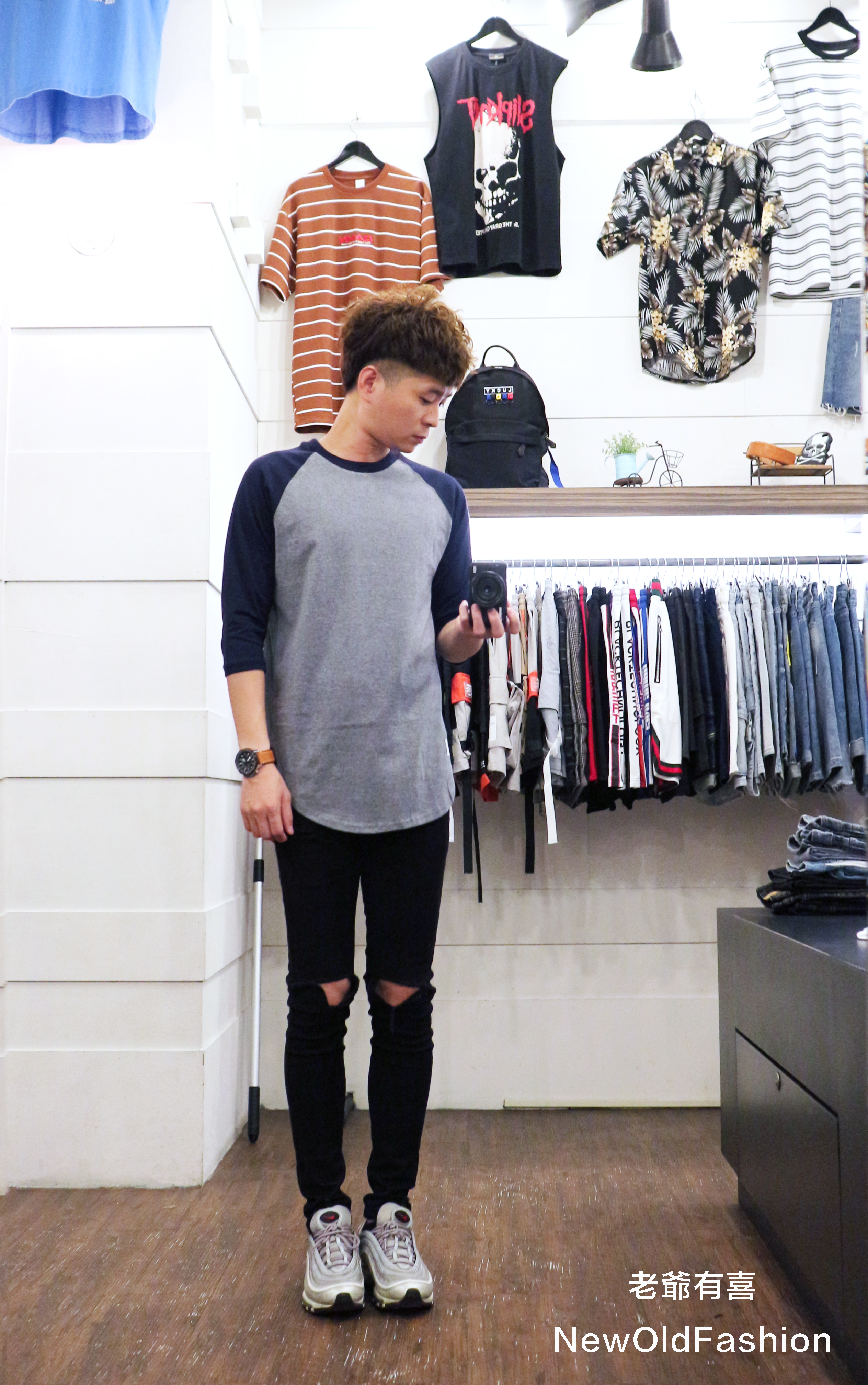 『新品上市』重磅2.0升級版拼接七分袖棒球Ｔ