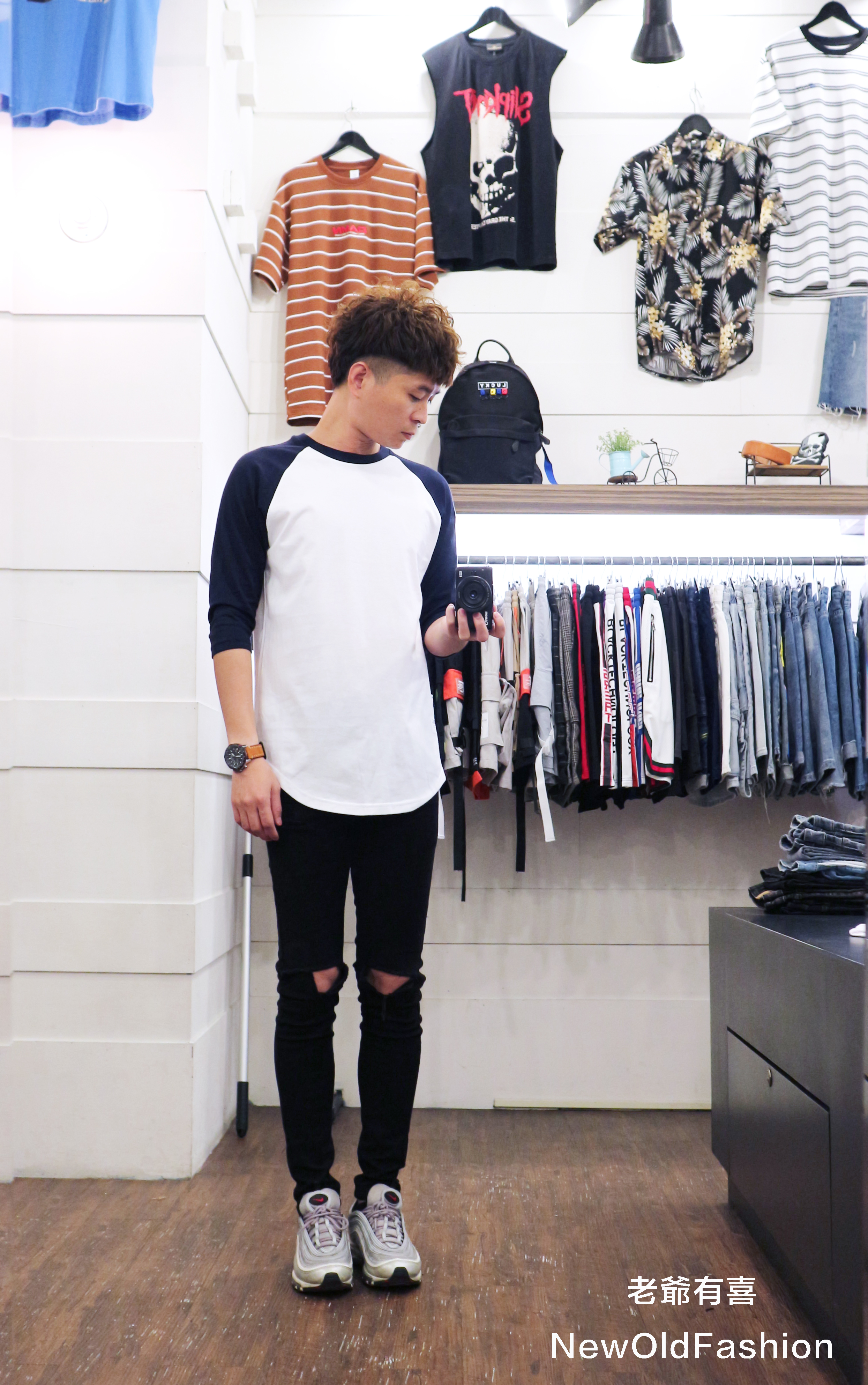 『新品上市』重磅2.0升級版拼接七分袖棒球Ｔ