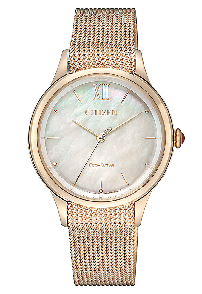 萬年鐘錶 - Citizen 星辰錶   光動能 女錶  EM0813-86Y  表徑 32.5MM