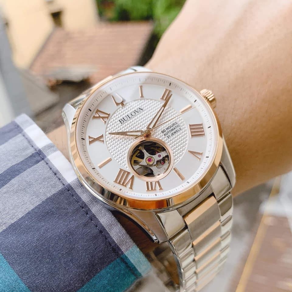 萬年鐘錶 - BULOVA 寶路華  BULOVA 經典機械 男錶 98A213  錶徑 41MM