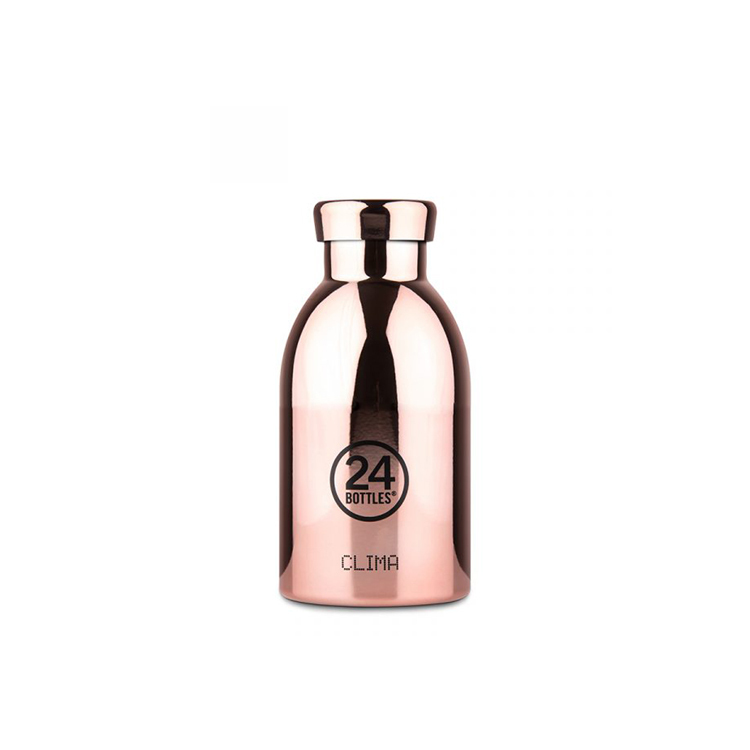 義大利 24Bottles 不鏽鋼雙層保溫瓶 330ml - 玫瑰金