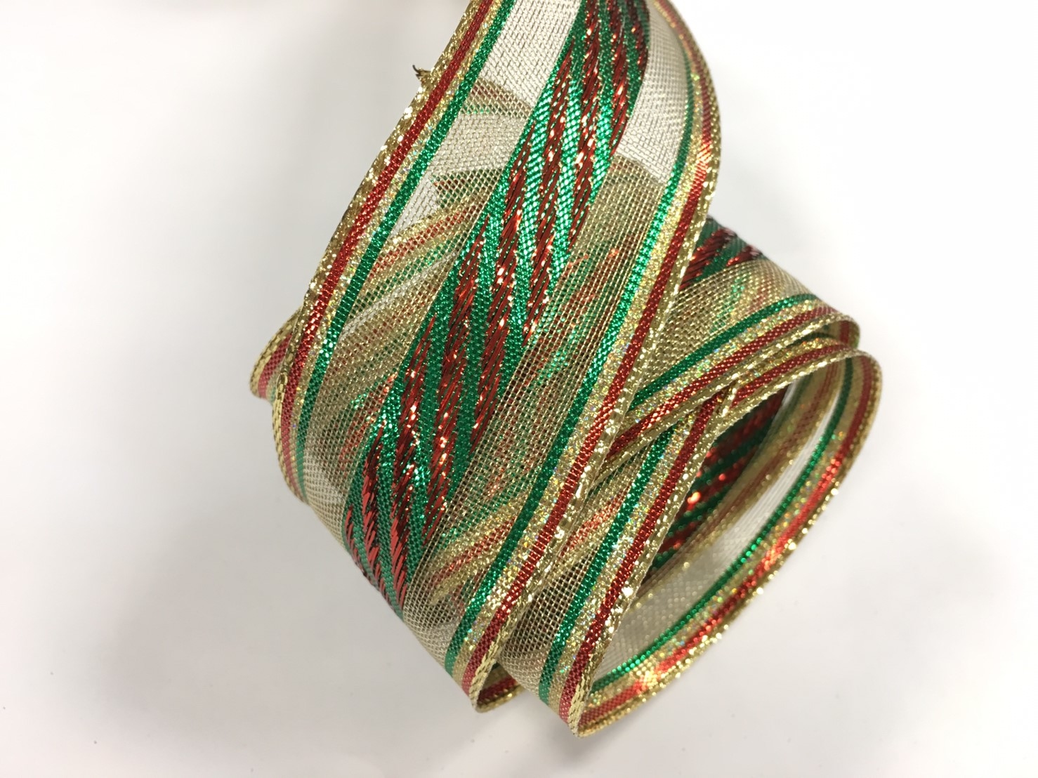 彩斜紋金屬帶/鐵絲/38mm