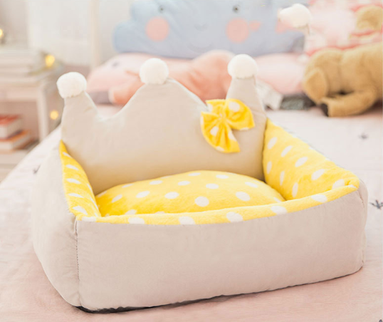 黃波點小型犬狗窩 50*40*25cm