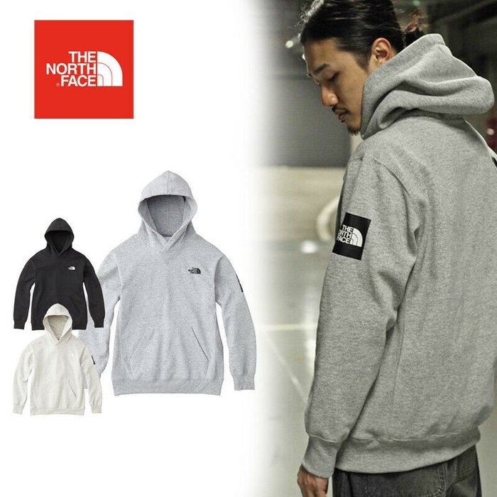 **特價商品售出不退換**THE NORTH FACE JAPAN LINE Square Logo 燕麥白 帽T 黑標【NT61835】