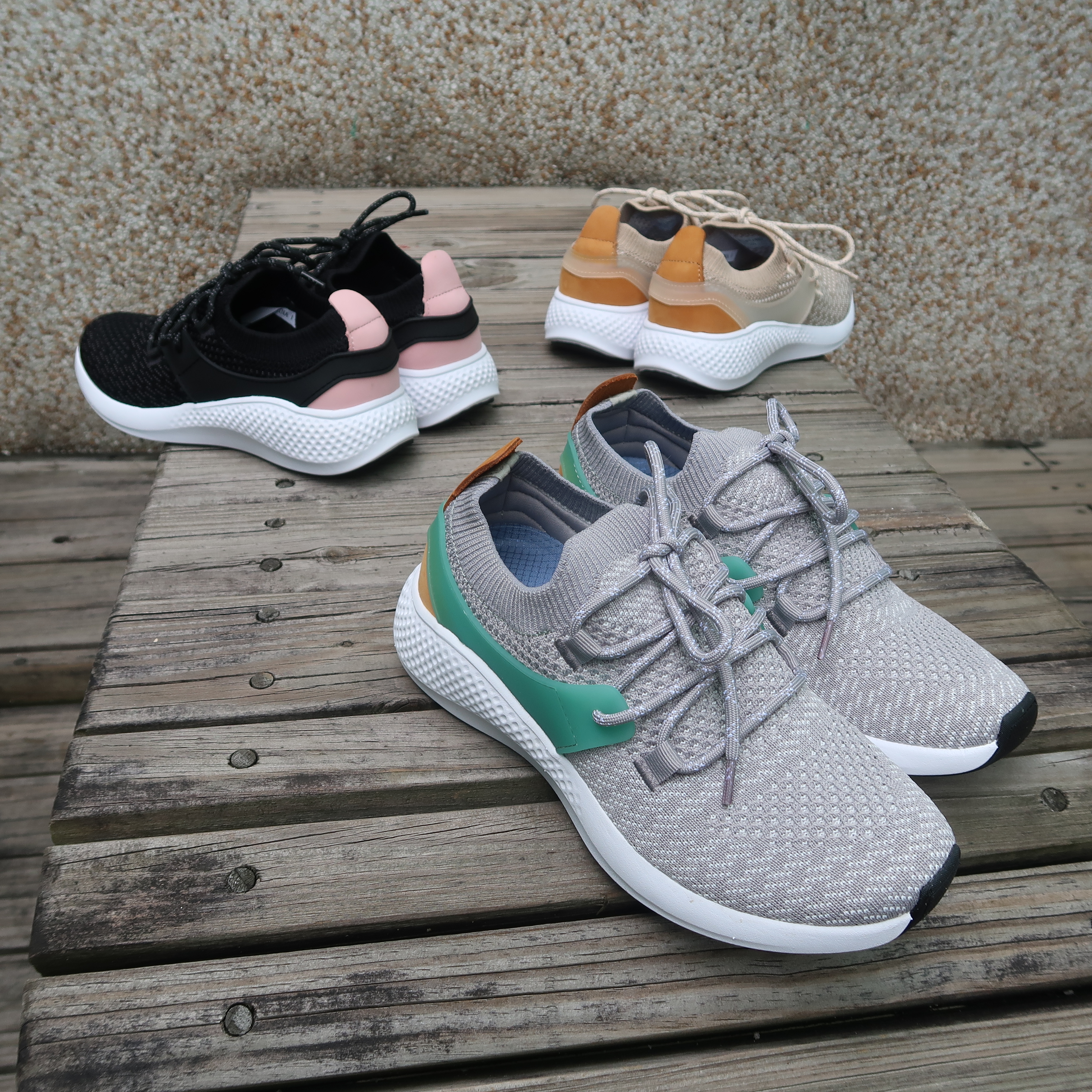 【說走就走】輕量飛織MODO大底彈力襪套鞋口綁帶休閒、運動鞋