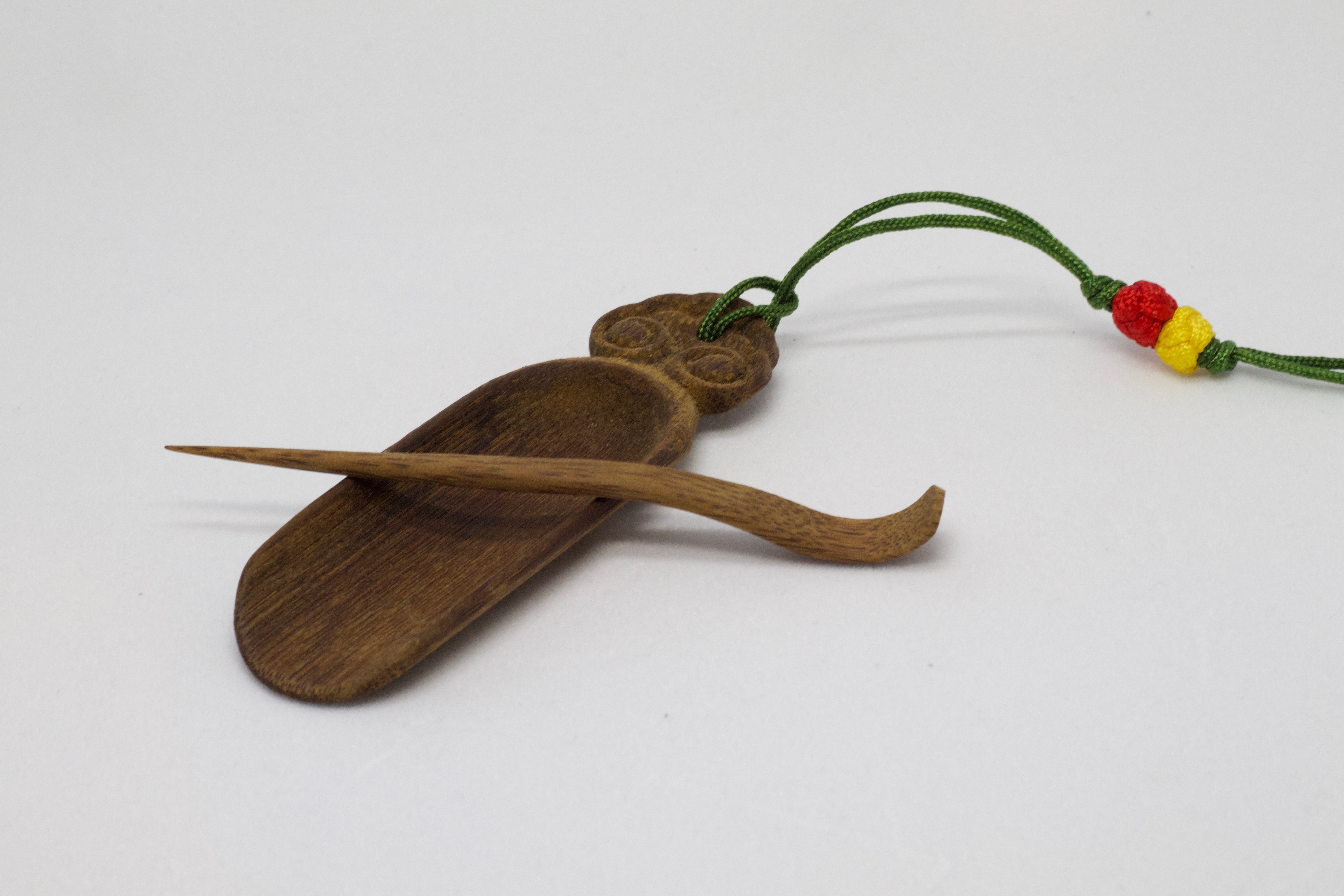 棕色迷你外出型茶尖茶匙組